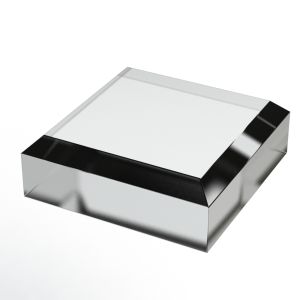 Acrylic Block 3" x 3" x 1" thick - Bevelled